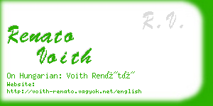 renato voith business card